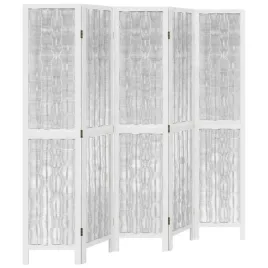 parawan-pokojowy-5-panelowy-bialy-lite-drewno-paulowni