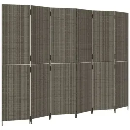 parawan-6-panelowy-szary-polirattan