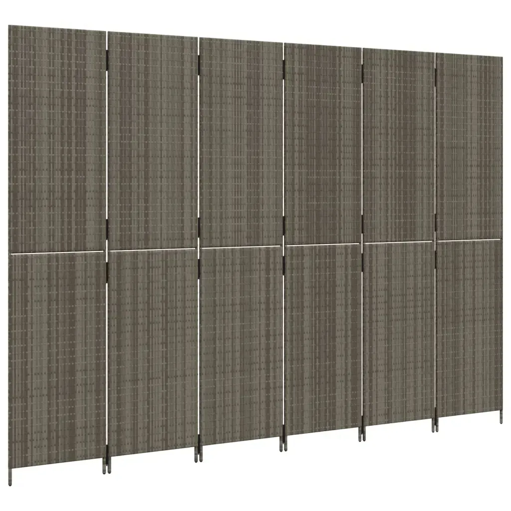 parawan-6-panelowy-szary-polirattan