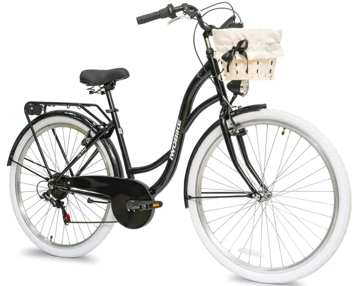 Rower Miejski Damski 28" Damka Osprzęt Shimano Bagażnik Koszyk GRATIS