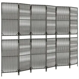 parawan-6-panelowy-szary-polirattan