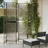 parawan-6-panelowy-szary-polirattan-stan-nowy