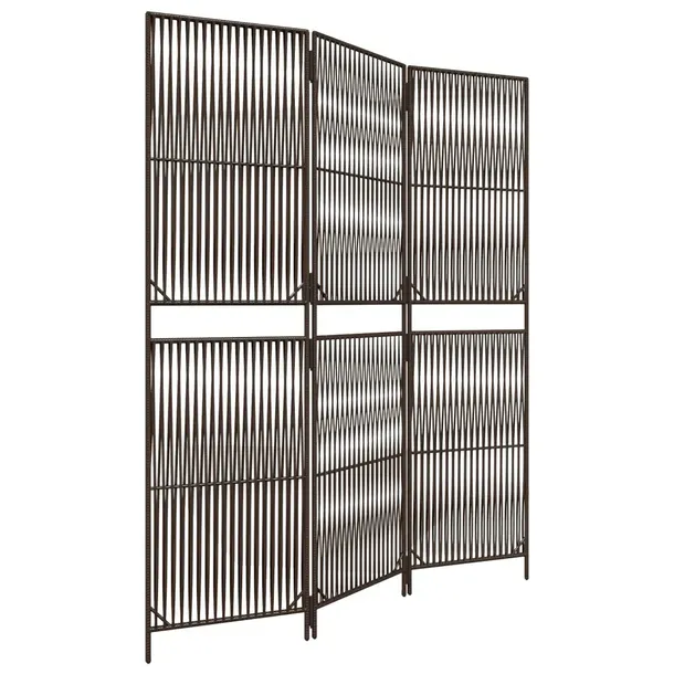 parawan-3-panelowy-brazowy-polirattan