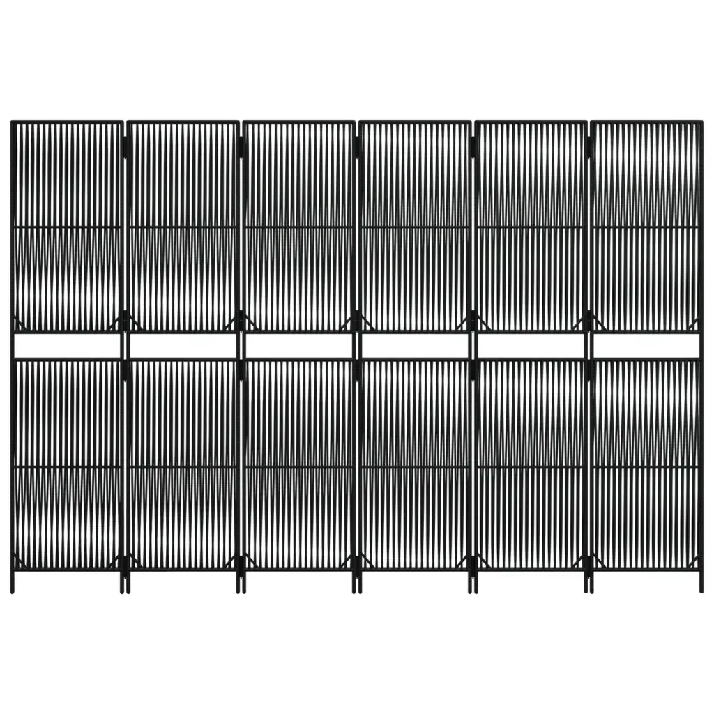 parawan-6-panelowy-czarny-polirattan-stan-nowy