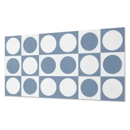 panel-winylowy-z-motywem-do-kuchni-geometryczne-okregi-w-siatce-100x50-cm