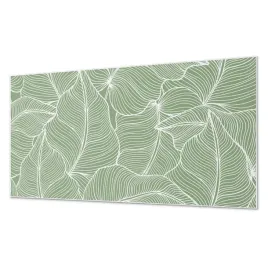 winylowy-panel-scienny-z-nadrukiem-do-jadalni-wzor-lisci-z-falami-120x60-cm