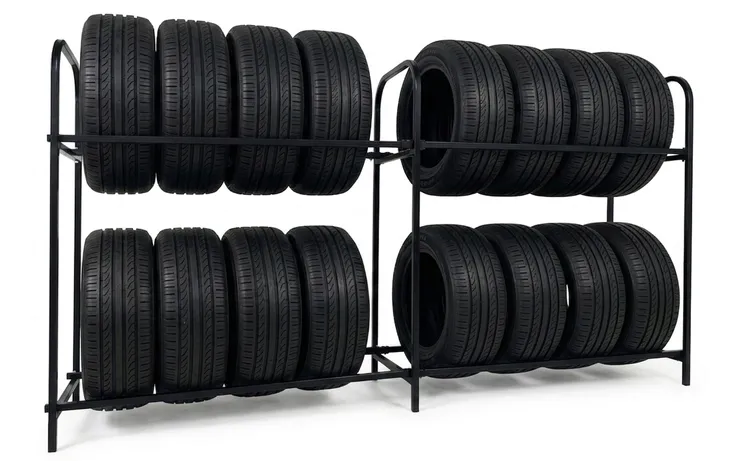 Stojak na 16 Opon i Kół koła SUV Premium – Duży, Metalowy, Stabilny 220 cm