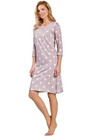 taro-koszula-nocna-dolly-3213-01-grochy-bezowy-s