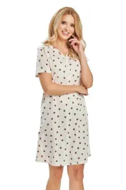 taro-koszula-nocna-nita-3529-01-groszki-bezowy-l