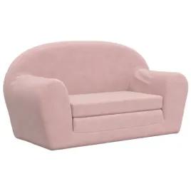 2-os-sofa-dla-dzieci-rozkladana-rozowa-miekki-plusz