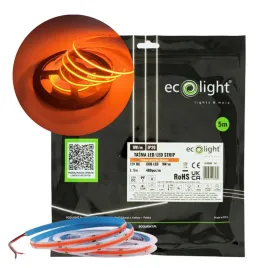 tasma-led-ecolight-cob-480-9w-m-pomaranczowa-12v-ip20-5m
