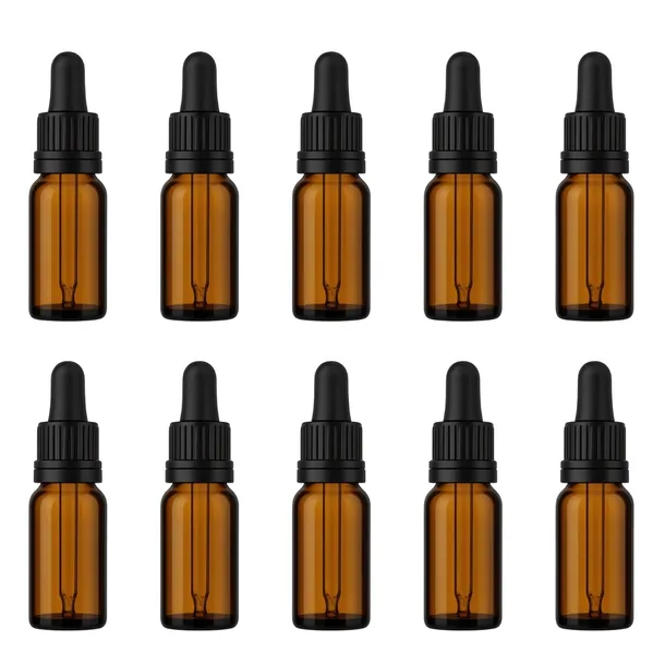10x 10 ml butelka szklana odporna UV+ pipeta szklana czarna 18/415 gwint