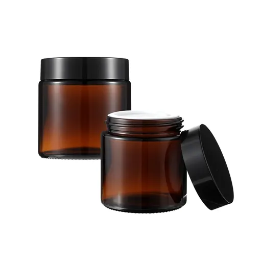 120 ml + nakrętka czarna słoik szklany brązowy 58/R3 odporne UV