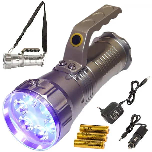 LATARKA lampa LED 12W UV 405nm Li-ion do bursztynu