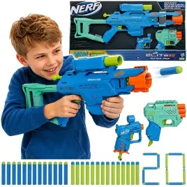 nerf-elite-2-0-trzy-wyrzutnie-tactical-pack-20-strzalek-pistolet-3w1-hasbro