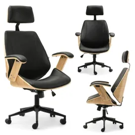 designerski-fotel-biurowy-frank-dab-czarna-skora-ekologiczna