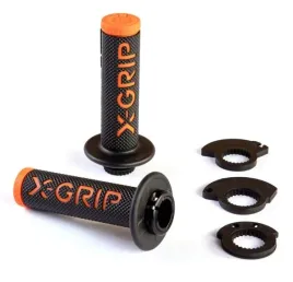 manetki-motocyklowe-x-grip-pomaranczowe-lock-on-z-adapterem-rolgazu