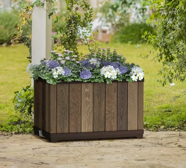 keter-doniczka-deco-rectangle-planter-walnut-stan-nowy