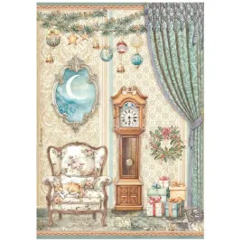 papier-ryzowy-do-decoupage-a4-stamperia-nutracker-zegar-i-fotel