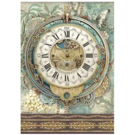 papier-ryzowy-do-decoupage-a4-stamperia-gardens-of-time-zegar-duzy