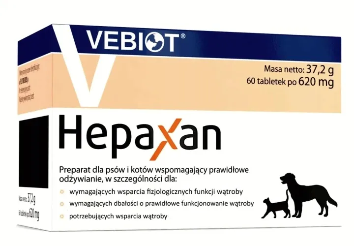 Vebiot Hepaxan dog cat 60 tabletek