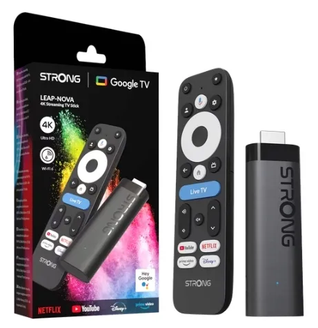 Odtwarzacz multimedialny Strong LEAP NOVA TV Stick 4K Google TV 14 Wi-Fi 6