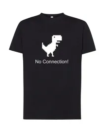 koszulka-no-connection-t-shirt-czarny-dinozaur-chrome-dino-rozmiar-m