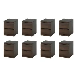 8-szt-komoda-2-szuflady-ciemnobrazowy-dab-40x50x53-cm