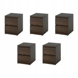 5-szt-komoda-2-szuflady-ciemnobrazowy-dab-40x50x53-cm