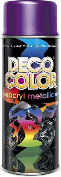 DECO COLOR METALLIC lakier akrylowy metaliczny FIOLETOWY spray 400 ml