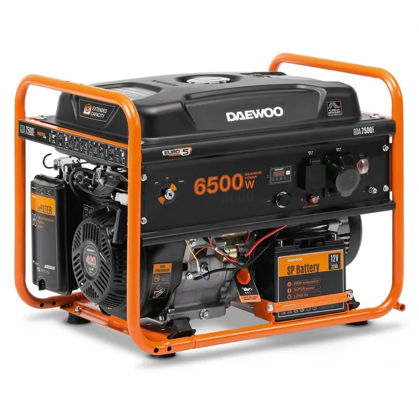 Agregat prądotwórczy Generator DAEWOO GDA 7500E 6.5kW 15KM 230V E-start AVR