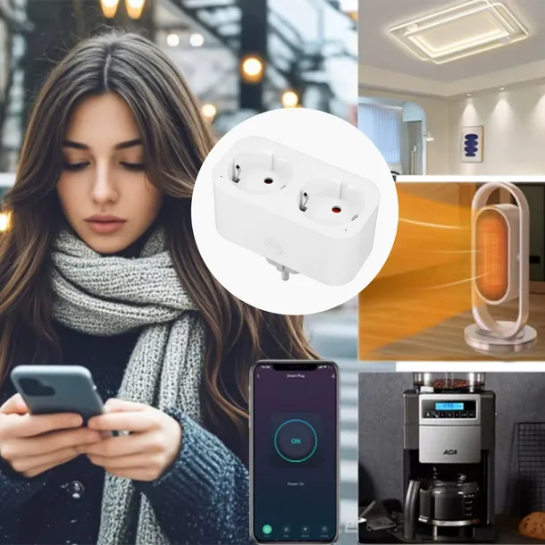 inteligentne-gniazdko-podwojne-wifi-programator-watomierz-smart-life-xtech-stan-opakowania-oryginalne