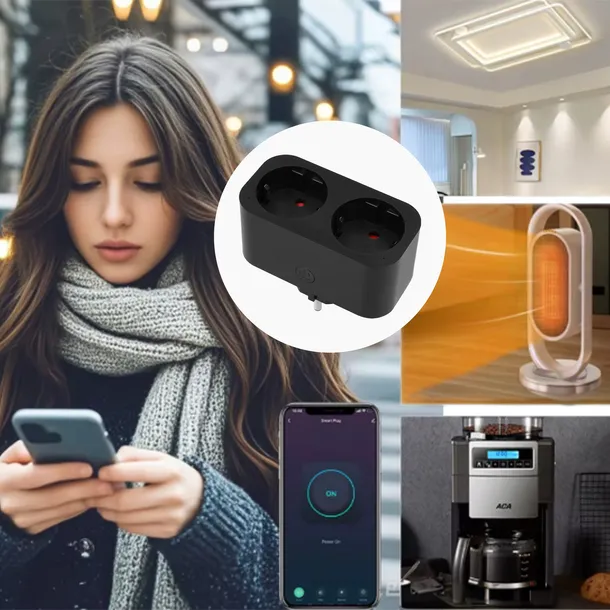 inteligentne-gniazdko-podwojne-wifi-programator-watomierz-smart-life-xtech-stan-opakowania-oryginalne