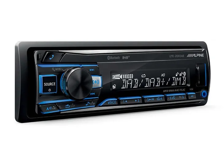 RADIO SAMOCHODOWE ALPINE UTE-204DAB 1-DIN USB MULTIKOLOR BLUETOOTH