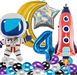 balony-urodziny-4-latka-kosmos-rakieta-astronauta