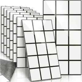 plytki-samoprzylepne-panel-scienny-x10-sztuk-3d-pcv-biala-kratka-imitacja
