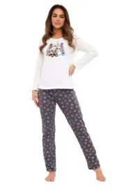 cornette-pizama-damska-friends-855-428-ecru-xl