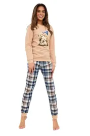 cornette-pizama-damska-bears-671-425-bezowy-m