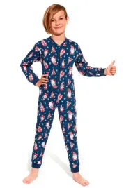 cornette-pizama-kombinezon-gnomes2-185-138-kids-granatowy-92