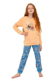 cornette-pizama-young-owls2-978-176-brzoskwiniowy-158-164