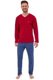cornette-pizama-gordon-122-262-bordowy-xl