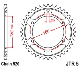 zebatka-tylna-jt-jtr5-47zbk-bmw-f650-aprilia-pegaso-650-355247jtzbk-stalowa