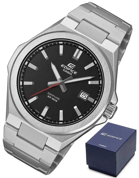 ZEGAREK MĘSKI CASIO EDIFICE EFB-108D-1AVUEF SZAFIROWE SZKIEŁKO 100M + BOX