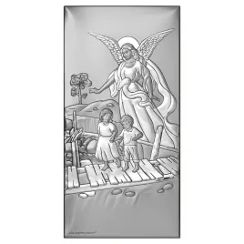 obraz-aniola-stroza-srebrny-nowoczesny-dzieci-na-mostku-6x12-cm