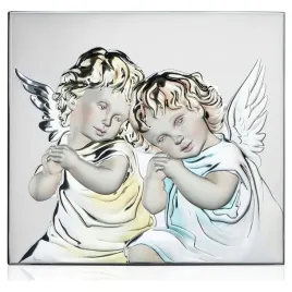srebrny-obrazek-na-chrzest-z-aniolem-strozem-nowoczesny-amorki-29x26-5-cm