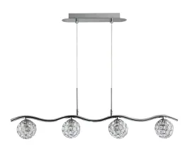 starlet-lampa-wiszaca-4x40w-g9-chrom-transparent