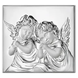 srebrny-obrazek-na-chrzest-z-aniolem-strozem-amorki-rozmiar-15-5x14-cm