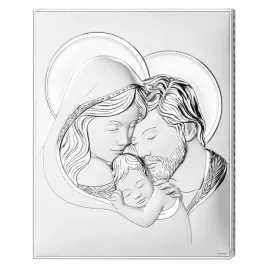 obraz-swietej-rodziny-srebrny-nowoczesny-ozdobny-brzeg-rozmiar-26x32-cm
