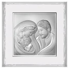 obraz-swietej-rodziny-srebrny-nowoczesny-na-slub-or-rozmiar-12x12-cm