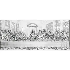 ostatnia-wieczerza-obraz-nowoczesny-srebrny-34x13-cm